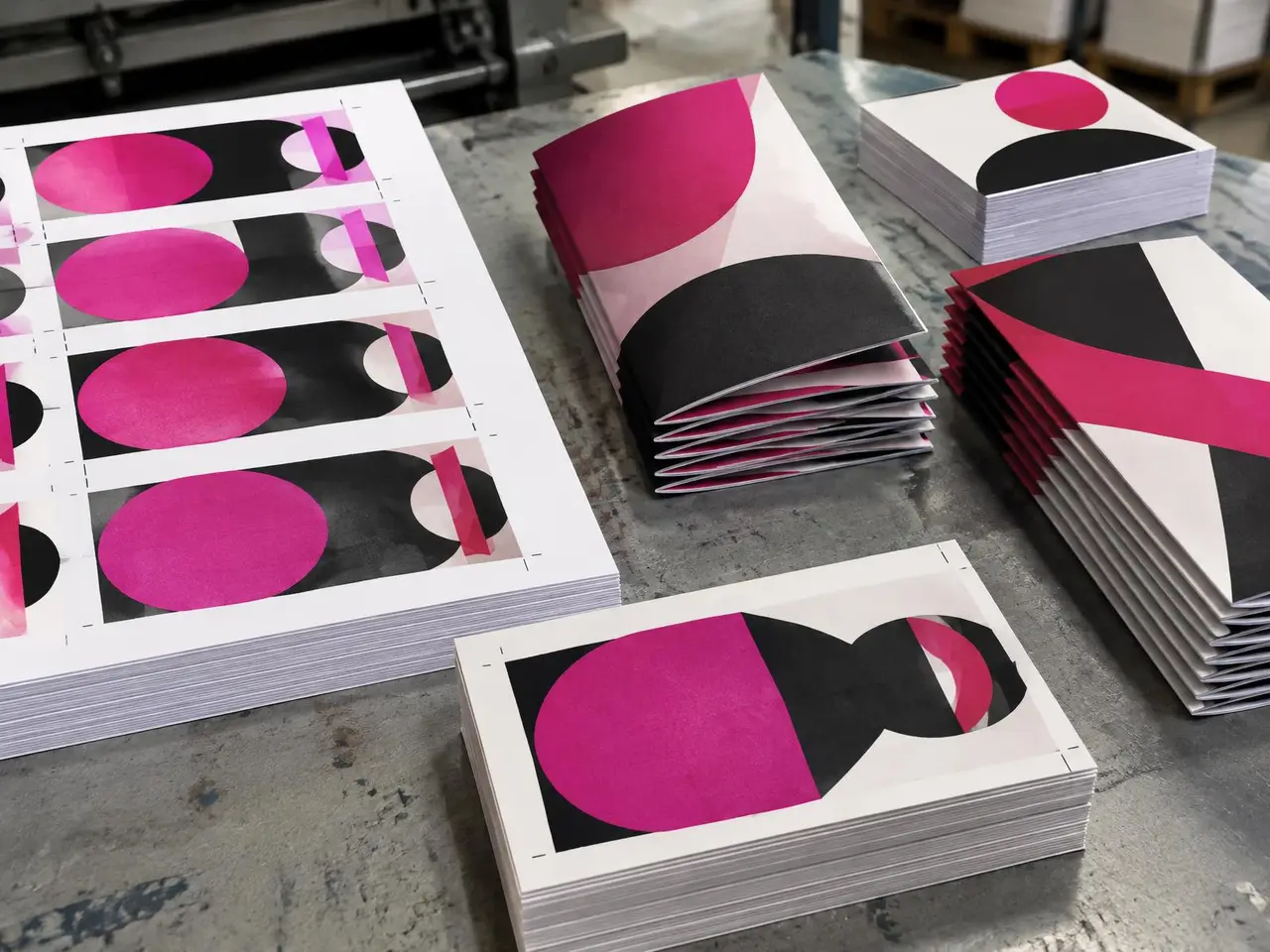 Flyers, brochures and postcards with crop marks — flyers printing example