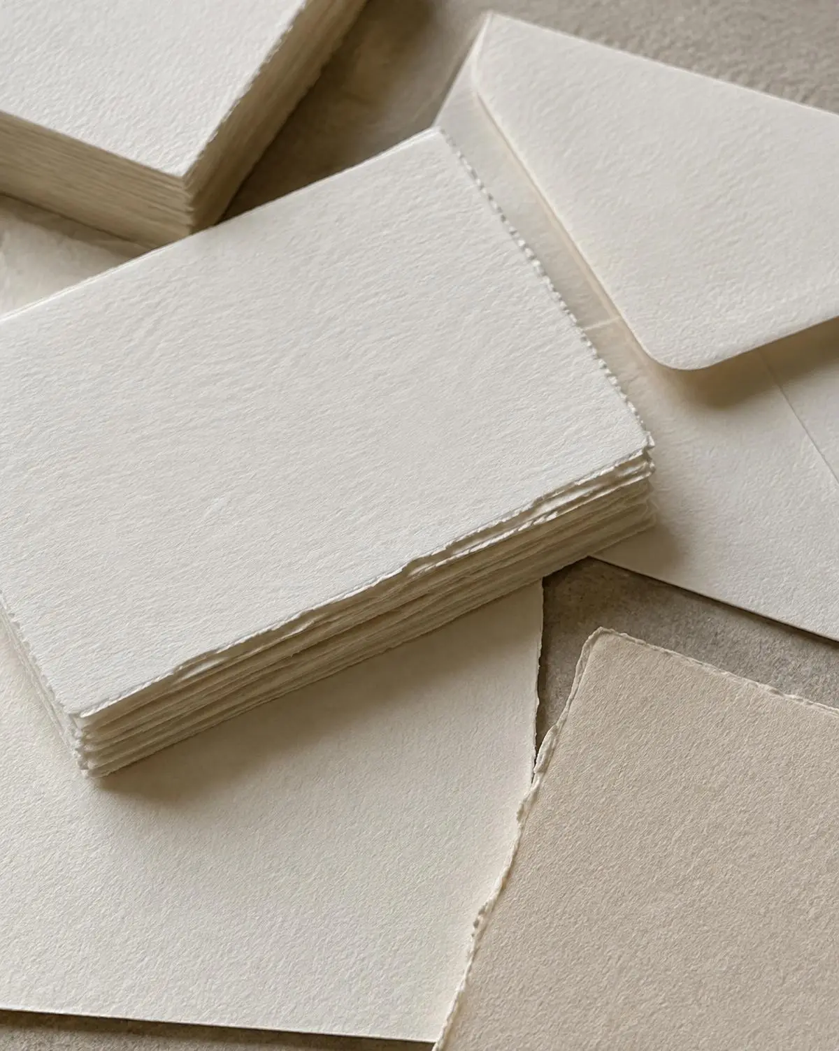 Cotton paper cards and envelopes — stationery printing example